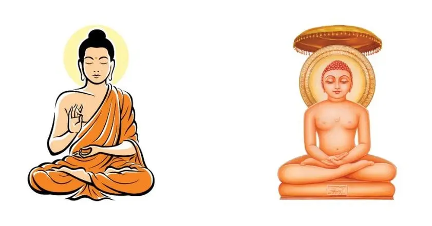 An image showing Buddhism and Jainism