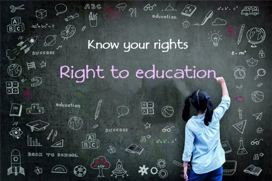 A simple banner showing Right To Education.